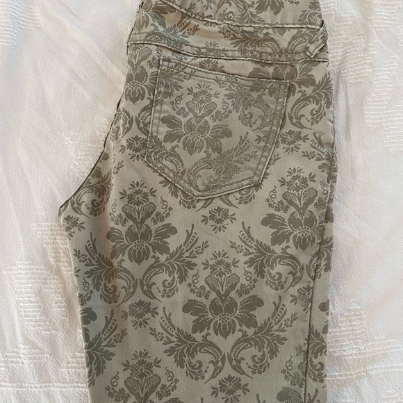 Free People Low-Rise Cropped Jacquard Skinny Jeans - Picture 2 of 6